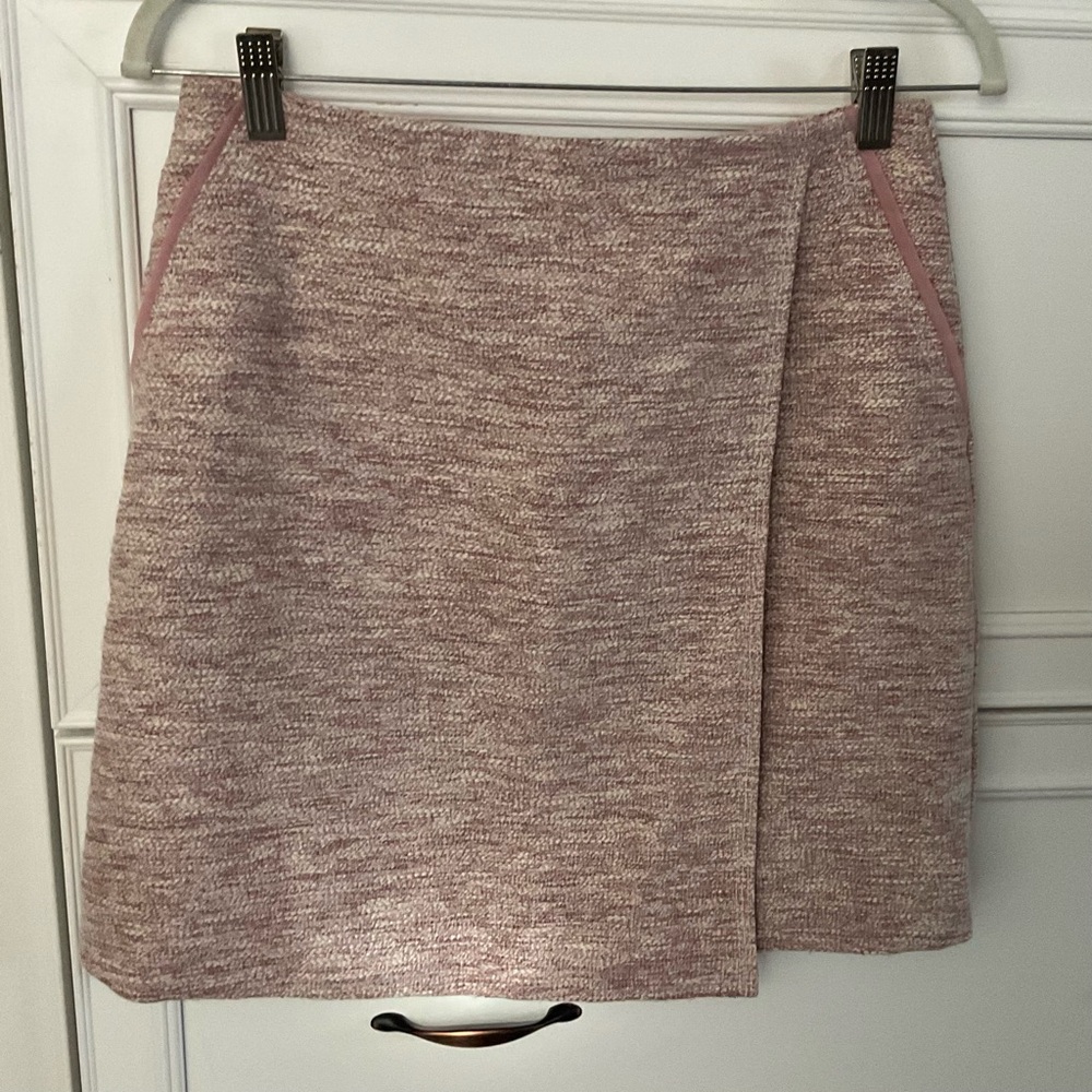 LOFT Pink Cotton Tweed Skirt with Lining - Size 4